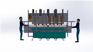 机械设备通道式高压喷淋清洗机solidworks设计