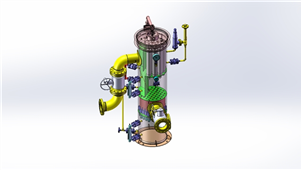 solidworks机械设备旋风过滤器模型三维