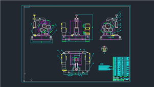 AutoCAD机械夹具装配图纸1