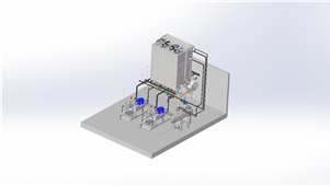 solidworks机械设备轮机舱制冷三维模型