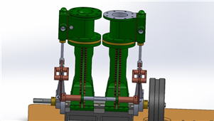 solidworks立式蒸汽锅炉总图发电机三维