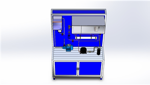 solidworks机械冷水机组教试验台三维