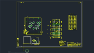 AutoCAD机械多轴箱镗孔坐标装配图纸