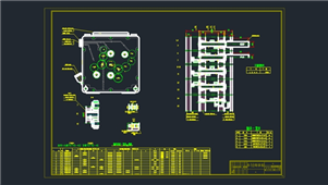 AutoCAD机械多轴箱装配图纸2