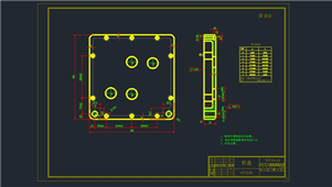 AutoCAD机械零件前盖图纸
