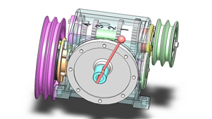 Solidworks设计4档齿轮箱机构3D模型