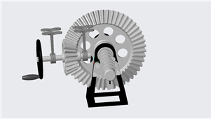 Solidworks Creo UG STP锥齿传动机构模型