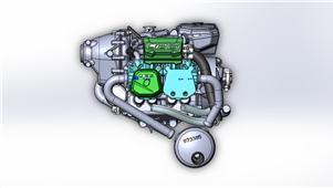 航空发动机三维外形建模图纸 solidworks设计