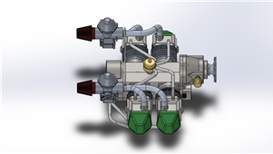 水平对置发动机三维建模 solidworks设计