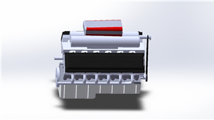 发动机 三维模型 机械设备 solidworks设计