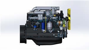 柴油机 机械设备 三维模型 solidworks设计