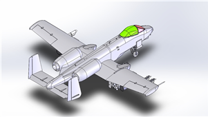 Solidworks机械设备攻击机三维模型