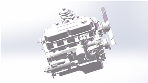 Solidworks机械设备飞机发动机三维模型