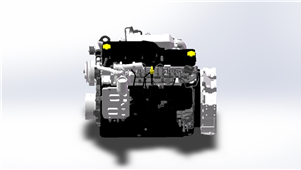 solidworks机械设备柴油发动机模型外观