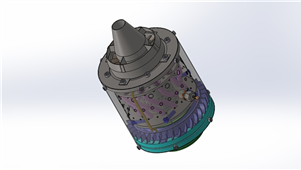 Solidworks机械设备航模涡轮喷气发动机3D模型