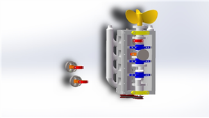 solidworks机械设备柴油机简易演示模型3D模型