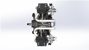 V型双缸发动机三维建模 solidworks设计
