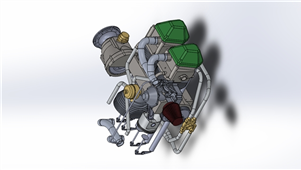 Solidworks机械设计飞机活塞引擎三维模型