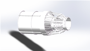 Solidworks机械设备加力燃烧室3D模型