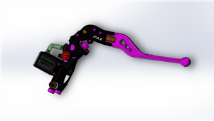 Solidworks机械三维摩托车手闸三维模型