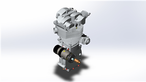 Solidworks机械设备摩托车三维模型