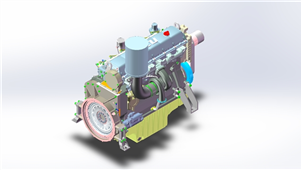 Solidworks机械设备柴油发动机三维模型