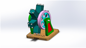 Solidworks气动发动机三维模型