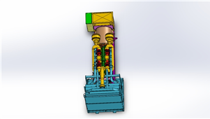 Solidworks机械设备巨型柴油发电机三维模型