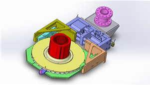 Solidworks机械设备电机定子夹持器三维模型