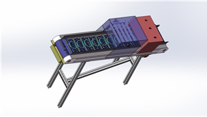 Solidworks机械风切设备网带机构3D模型