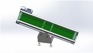 Solidworks机械设备皮条机包装皮输送机3D模型