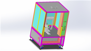 Solidworks机械设备电路板五轴点胶机三维模型