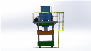 Solidworks机械设备600T精密冲床三维模型