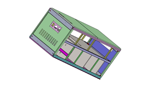 Solidworks机械钣金受电柜主柜架三维模型