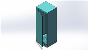 Solidworks机械钣金动力柜三维模型