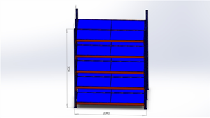 Solidworks机械钣金中梯货架三维模型