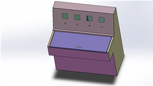 Solidworks机械钣金1米操作台三维模型