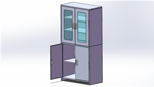 Solidworks机械钣金办公文件柜三维建模