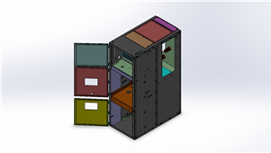 Solidworks机械钣金抽屉式电柜三维模型