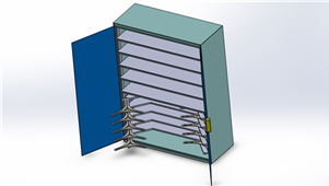 Solidworks机械钣金工具柜标准三维模型