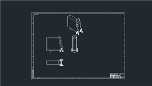 AutoCAD手推车装配图纸b3