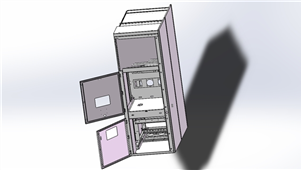 Solidworks机械钣金凌宏亚自制中置柜三维模型