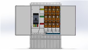 Solidworks机械钣金电缆分支箱3D模型