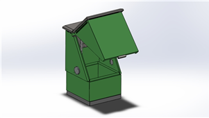 Solidworks机械钣金电缆分接箱三维模型