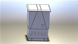 Solidworks机械钣金二分支电缆分支箱三维模型