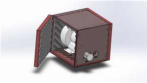 Solidworks机械钣金抽风机消音箱三维模型