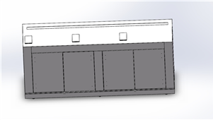 Solidworks机械钣金展示柜生产三维模型