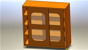 Solidworks机械钣金摆放柜三维模型