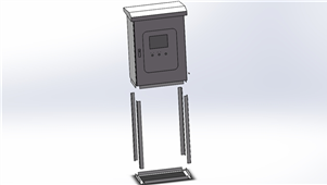 Solidworks机械钣金户外不锈钢柜三维模型