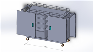 Solidworks机械钣金中转推车三维模型